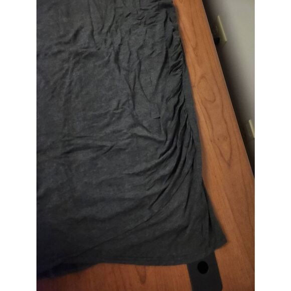 24/7 Comfort Apperal 2X dark gray dress with ruching on the side (L) - Picture 2 of 5
